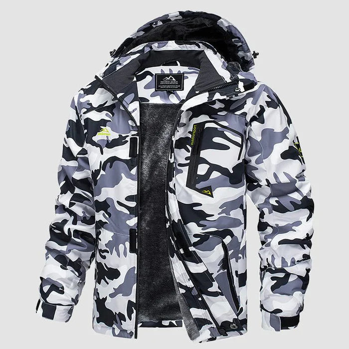 Men's Water-Repellent Winter Ski Jacket with Fleece Lining