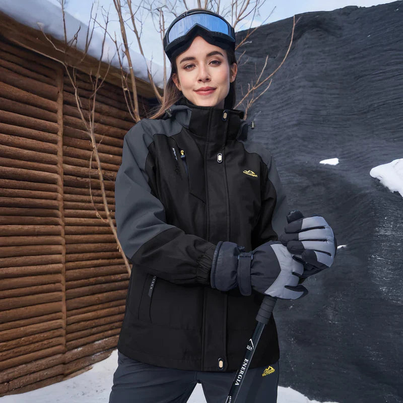 Women's 3-in-1 Waterproof Ski Jacket with Fleece Liner
