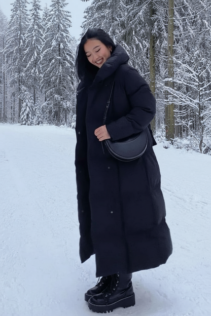 Cozy Oversized Shearling Coat for Women