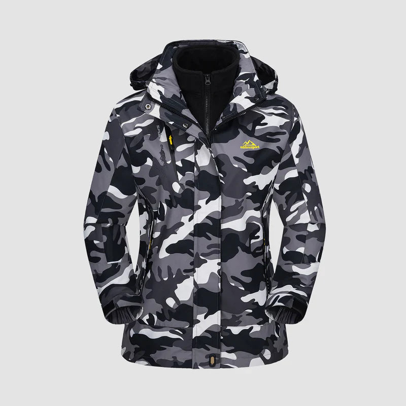 Women's 3-in-1 Waterproof Ski Jacket with Fleece Liner