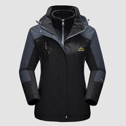 Women's 3-in-1 Waterproof Ski Jacket with Fleece Liner