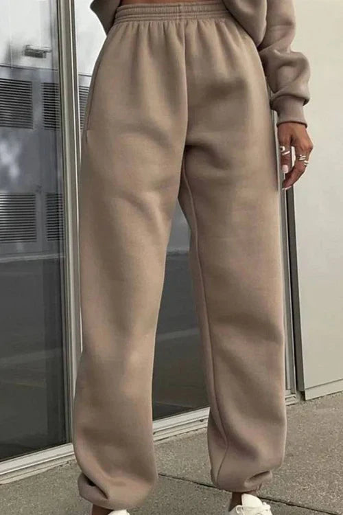 Women’s Travel Co-ord Set – Soft Cotton Blend Pullover & Jogger Pants