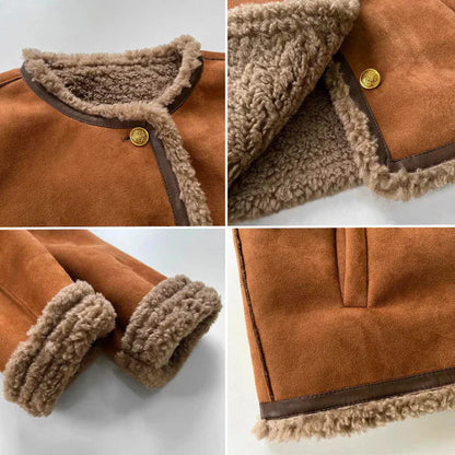 Women’s Winter Coat with Button Closure and Cozy Lining