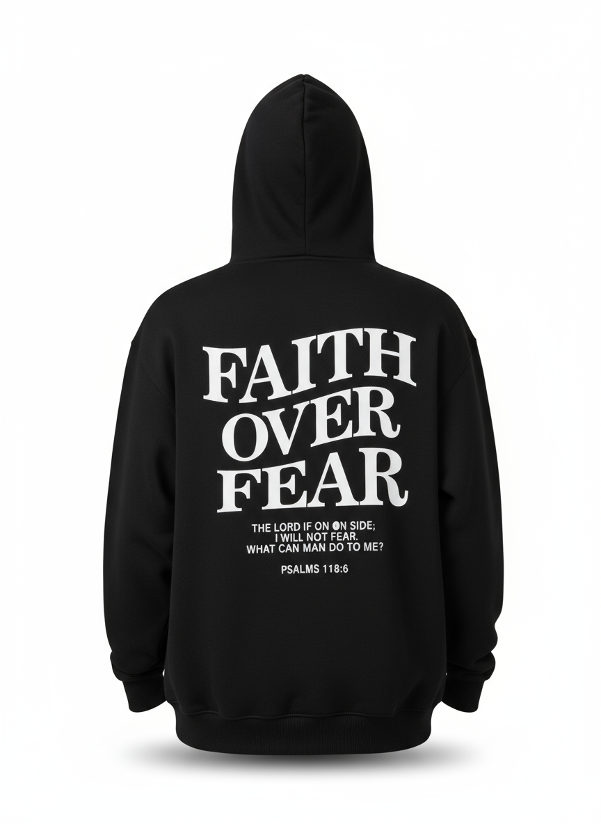 Faith Over Fear Hoodie – Unisex Streetwear Sweatshirt