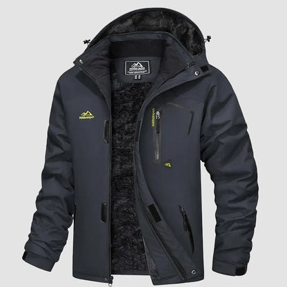 Men's Water-Repellent Winter Ski Jacket with Fleece Lining