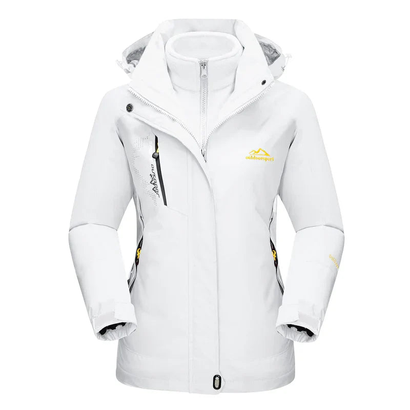 Women's 3-in-1 Waterproof Ski Jacket with Fleece Liner