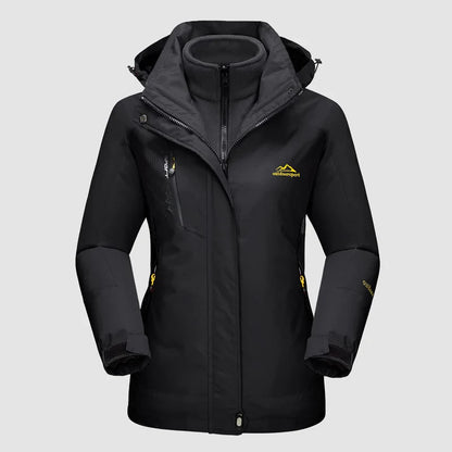 Women's 3-in-1 Waterproof Ski Jacket with Fleece Liner