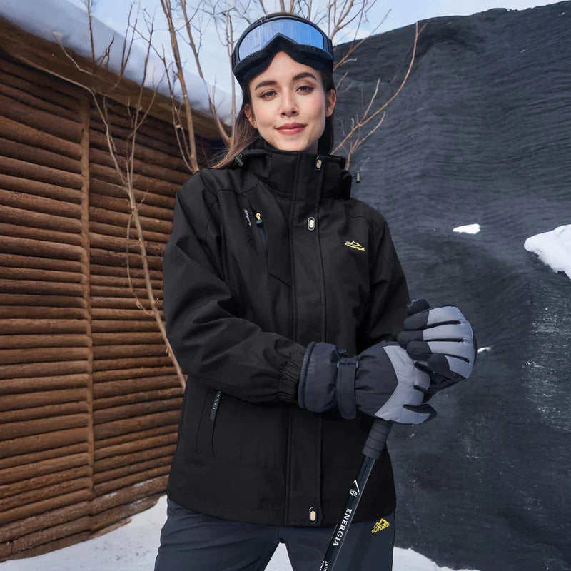 Women's 3-in-1 Waterproof Ski Jacket with Fleece Liner