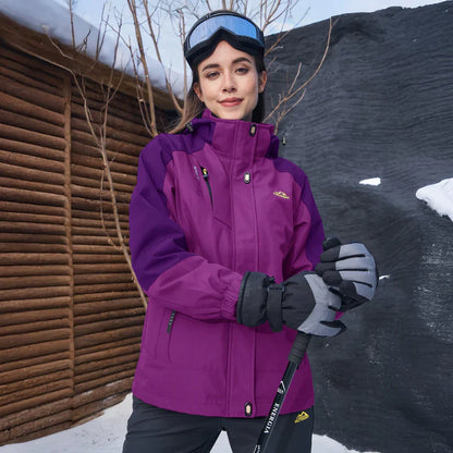 Women's 3-in-1 Waterproof Ski Jacket with Fleece Liner